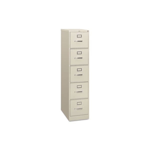 HON, 310 SERIES FIVE-DRAWER FULL-SUSPENSION FILE, LETTER, 15W X 26.5D X 60H, LIGHT GRAY